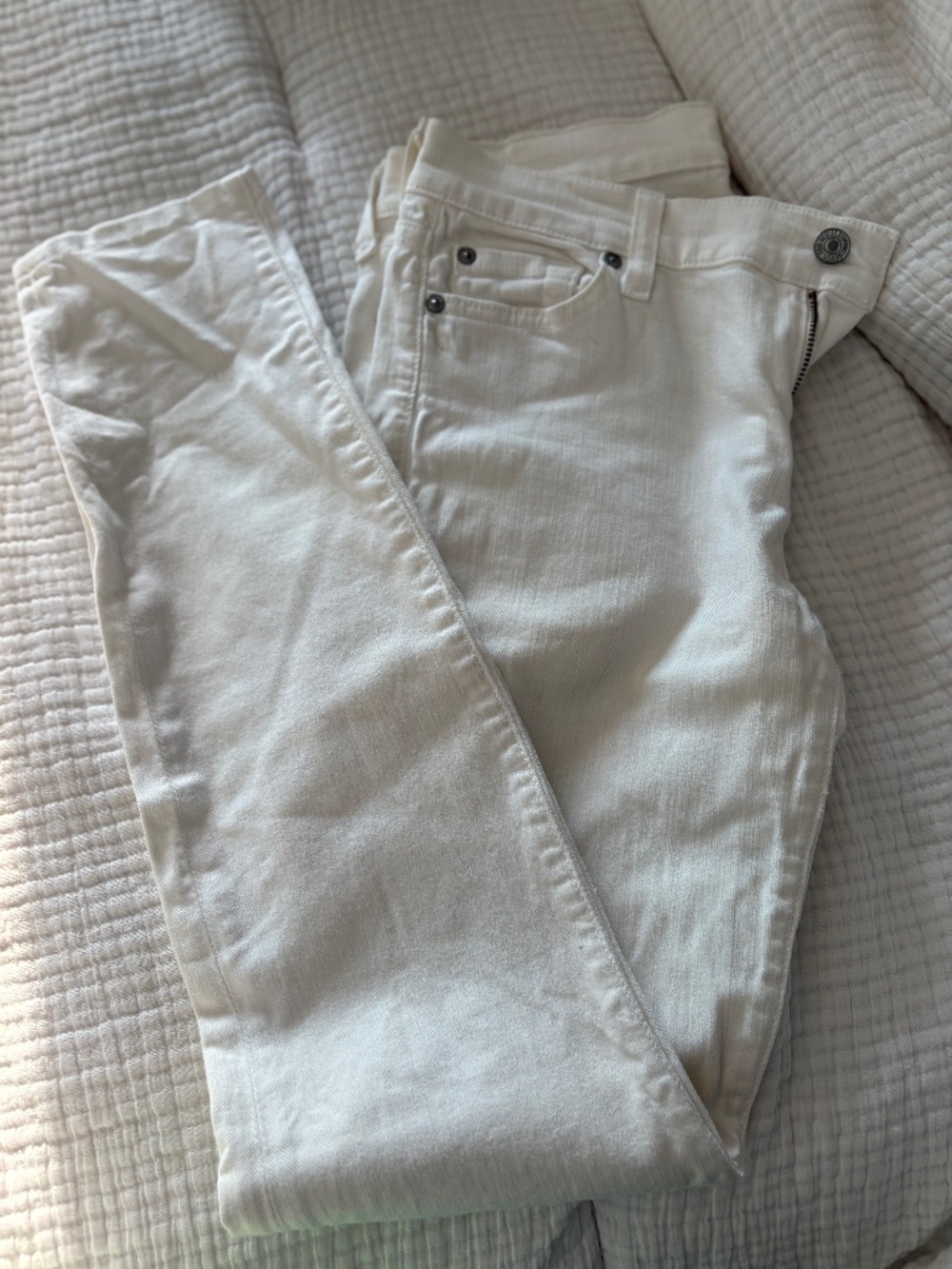 Seven for All Mankind White Skinny Jeans